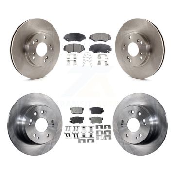 Front Rear Disc Brake Rotors And Ceramic Pads Kit For 2002-2004 Honda CR-V K8T-101205