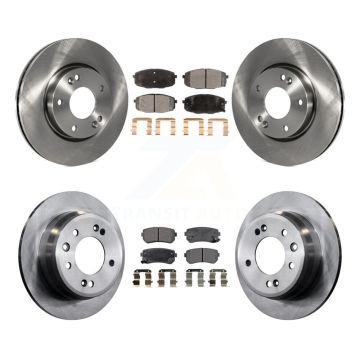Front Rear Disc Brake Rotors And Ceramic Pads Kit For Hyundai Elantra K8T-101212