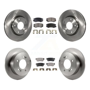 Front Rear Disc Brake Rotor Ceramic Pad Kit For Hyundai Tucson Kia Sportage Sonata Optima K8T-101217