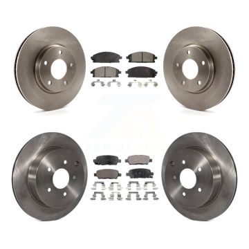 Front Rear Disc Brake Rotors And Ceramic Pads Kit For 2004-2009 Nissan Quest K8T-101232