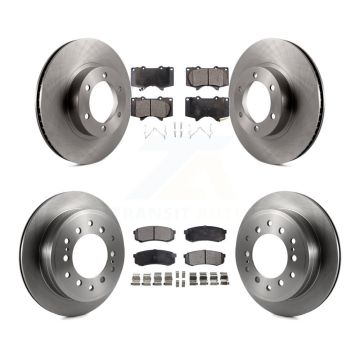 Front Rear Disc Brake Rotors And Ceramic Pads Kit For Toyota 4Runner Lexus GX470 K8T-101251