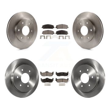 Front Rear Disc Brake Rotors And Ceramic Pads Kit For INFINITI QX56 K8T-101256
