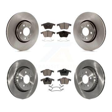 Front Rear Brake Rotor And Ceramic Pad Kit For Volvo XC90 With 316mm Diameter K8T-101270