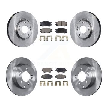Front Rear Disc Brake Rotors And Ceramic Pads Kit For Hyundai Azera K8T-101275