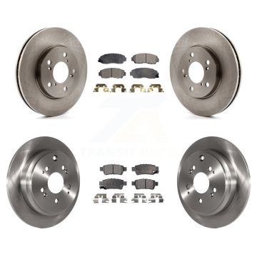 Front Rear Disc Brake Rotors And Ceramic Pads Kit For 2005-2010 Honda Odyssey K8T-101280