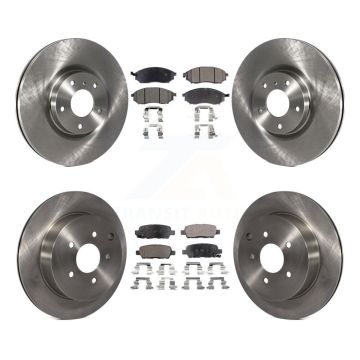 Front Rear Disc Brake Rotors And Ceramic Pads Kit For Nissan Murano INFINITI QX70 K8T-101285