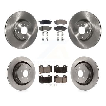 Front Rear Brake Rotor Ceramic Pad Kit For 2009-2020 Nissan 370Z With Dual Piston Caliper K8T-101287