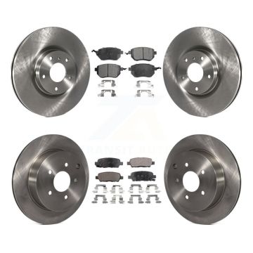 Front Rear Disc Brake Rotors And Ceramic Pads Kit For Nissan Murano K8T-101289