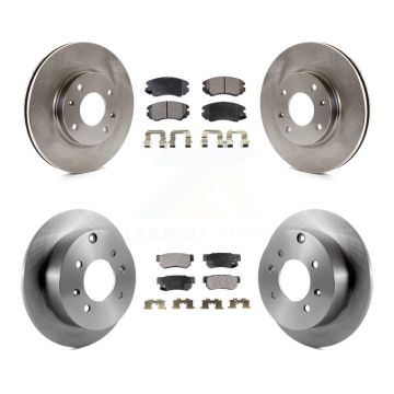Front Rear Disc Brake Rotors And Ceramic Pads Kit For Hyundai Sonata Kia Optima Magentis K8T-101294