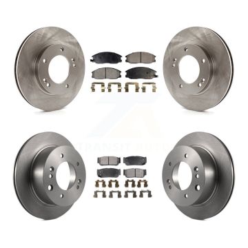 Front Rear Disc Brake Rotors And Ceramic Pads Kit For 2003-2006 Kia Sorento K8T-101295