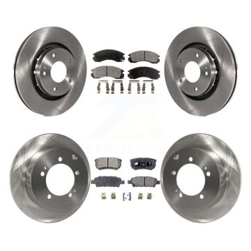 Front Rear Disc Brake Rotors And Ceramic Pads Kit For 2005-2006 Mitsubishi Outlander K8T-101301