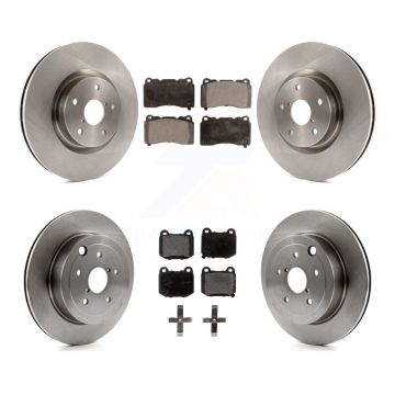 Front Rear Disc Brake Rotors And Ceramic Pads Kit For Subaru Impreza WRX STI K8T-101305