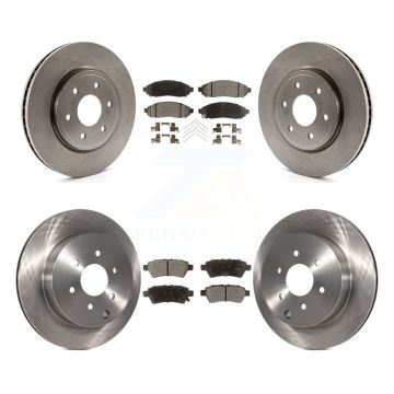 Front Rear Disc Brake Rotors And Ceramic Pads Kit For Nissan Pathfinder K8T-101314