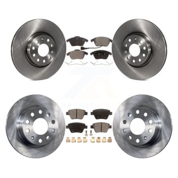Front Rear Disc Brake Rotors And Ceramic Pads Kit For 2017-2018 Volkswagen Jetta 2.0L K8T-101323