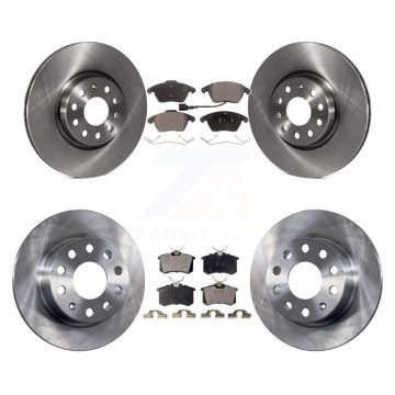 Front Rear Disc Brake Rotors And Ceramic Pads Kit For Volkswagen Jetta Beetle K8T-101324