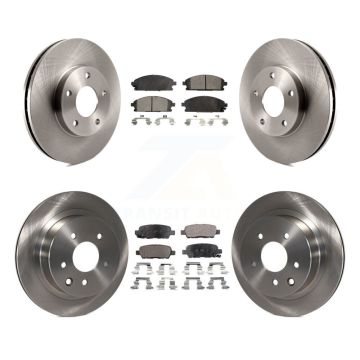 Front Rear Disc Brake Rotors And Ceramic Pads Kit For 2005-2006 Nissan X-Trail K8T-101328
