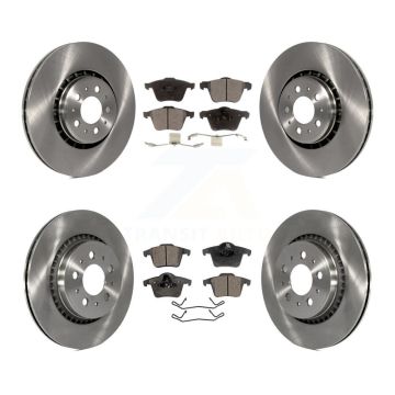 Front Rear Brake Rotor And Ceramic Pad Kit For Volvo XC90 With 336mm Diameter K8T-101332