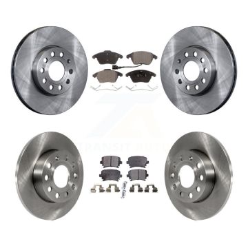 Front Rear Disc Brake Rotors And Ceramic Pads Kit For 2006-2009 Volkswagen Rabbit K8T-101342