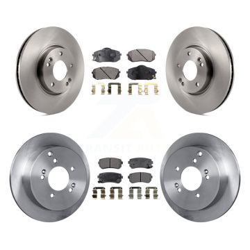 Front Rear Disc Brake Rotors And Ceramic Pads Kit For Hyundai Tucson Kia Sportage K8T-101346