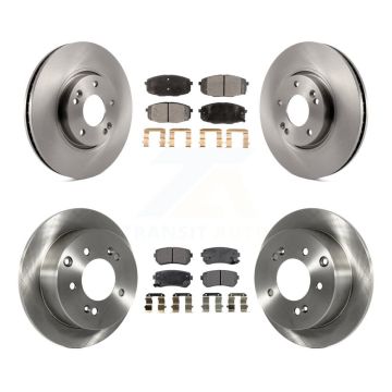 Front Rear Disc Brake Rotors And Ceramic Pads Kit For Kia Forte Koup Forte5 K8T-101348