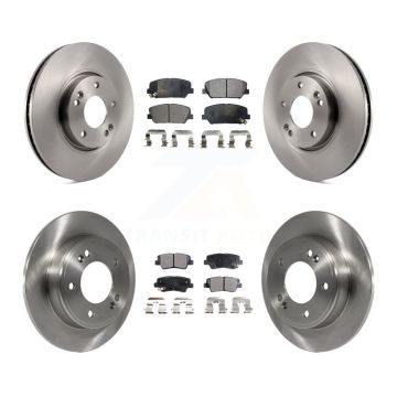Front Rear Disc Brake Rotor & Ceramic Pad Kit For 2013-2015 Hyundai Veloster Turbocharged K8T-101349
