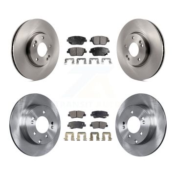 Front Rear Disc Brake Rotors And Ceramic Pads Kit For Hyundai Sonata Kia Optima K8T-101352