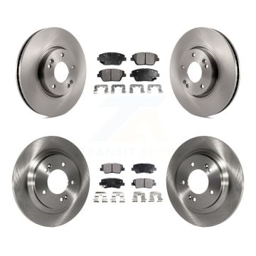 Front Rear Disc Brake Rotors & Ceramic Pad Kit For Kia Optima With Electric Parking K8T-101353