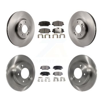 Front Rear Disc Brake Rotors And Ceramic Pads Kit For Kia Forte Forte5 Koup K8T-101356
