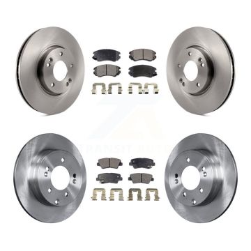 Front Rear Disc Brake Rotors And Ceramic Pads Kit For Hyundai Sonata 3.3L K8T-101359