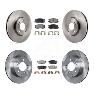 Front Rear Disc Brake Rotors And Ceramic Pads Kit For Hyundai Sonata 3.3L K8T-101360