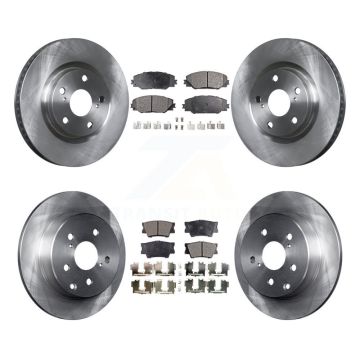 Front Rear Disc Brake Rotors And Ceramic Pads Kit For Toyota RAV4 K8T-101366