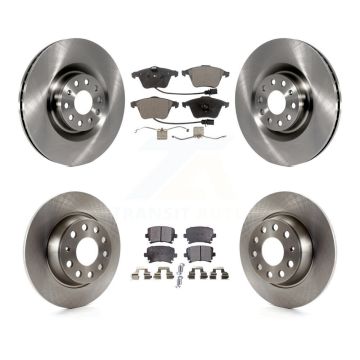 Front Rear Brake Rotor Ceramic Pad Kit For Volkswagen Passat FWD with Naturally Aspirated K8T-101373