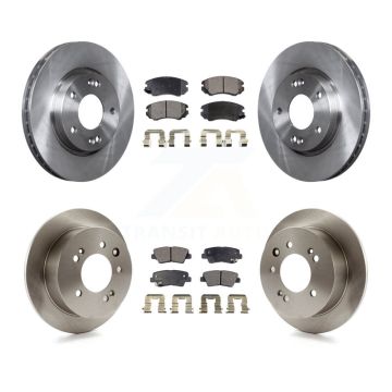 Front Rear Disc Brake Rotors Ceramic Pad Kit For 2010 Hyundai Elantra Sedan From 03 23 10 K8T-101389
