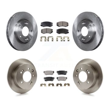 Front Rear Disc Brake Rotors And Ceramic Pads Kit For Hyundai Elantra K8T-101390