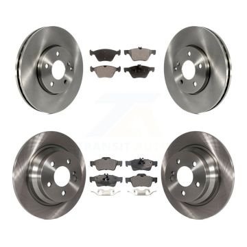 Front Rear Disc Brake Rotors And Ceramic Pads Kit For Mercedes-Benz E320 E300 K8T-101392