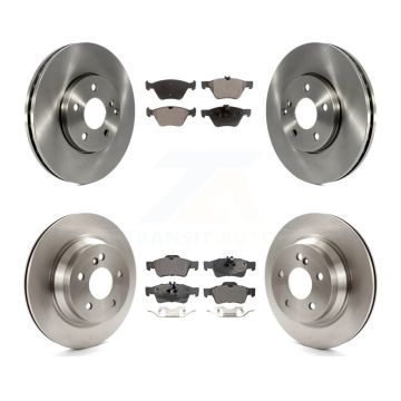 Front Rear Brake Rotor Ceramic Pad Kit For 04-05 Mercedes-Benz E320 AWD With Vented K8T-101393