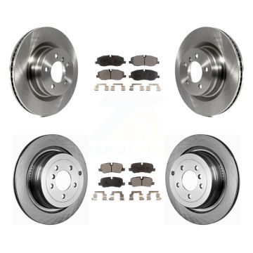 Front Rear Brake Rotor Ceramic Pad Kit For 2006-2009 Land Rover Range Naturally Aspirated K8T-101406