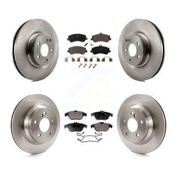Front Rear Disc Brake Rotors And Ceramic Pads Kit For Mercedes-Benz GLK350 GLK250 K8T-101409