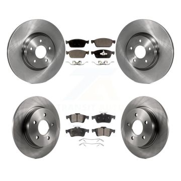 Front Rear Brake Rotor Ceramic Pad Kit For 2013-2018 Ford Focus With 320mm Diameter K8T-101414