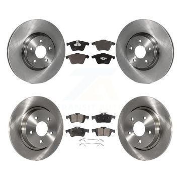 Front Rear Disc Brake Rotors And Ceramic Pads Kit For Volvo S40 V50 C70 K8T-101415