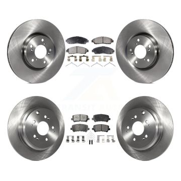 Front Rear Disc Brake Rotors And Ceramic Pads Kit For Honda Pilot Acura MDX ZDX K8T-101419