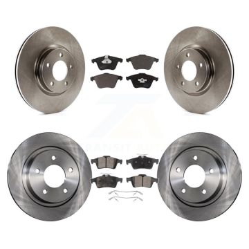 Front Rear Disc Brake Rotors And Ceramic Pads Kit For Mazda 3 K8T-101422
