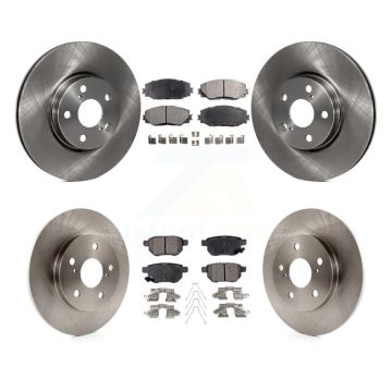 Front Rear Brake Rotor & Ceramic Pad Kit For Toyota Matrix With 279mm Diameter K8T-101442
