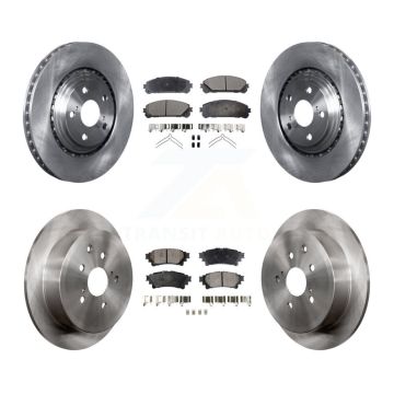 Front Rear Brake Rotors & Ceramic Pad Kit For Toyota Sienna Highlander Lexus RX350 RX450h K8T-101449