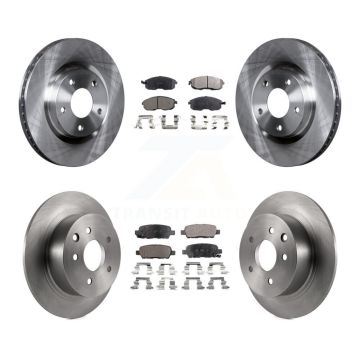 Front Rear Disc Brake Rotors And Ceramic Pads Kit For 2007-2012 Nissan Sentra SE-R K8T-101452