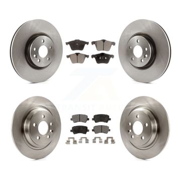Front Rear Brake Rotors Ceramic Pad Kit For Volvo S60 V70 With 336mm Diameter Rotor K8T-101471