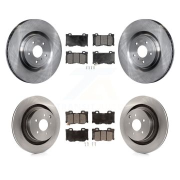 Front Rear Brake Rotors Ceramic Pad Kit For 2009-2013 INFINITI G37 RWD With Brembo Brakes K8T-101473