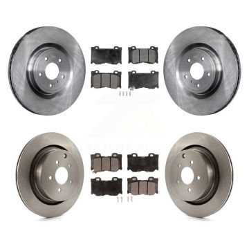 Front Rear Brake Rotor & Ceramic Pad Kit For 09-13 INFINITI FX50 With Dual Piston Caliper K8T-101474