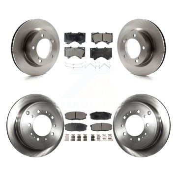 Front Rear Disc Brake Rotors And Ceramic Pads Kit For Lexus LX570 Toyota Land Cruiser K8T-101480