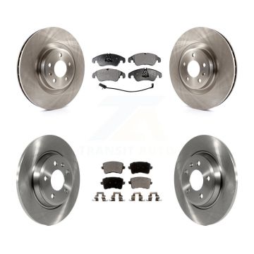 Front Rear Brake Rotors Ceramic Pad Kit For 09-10 Audi Q5 With 345mm Diameter Rotor K8T-101481